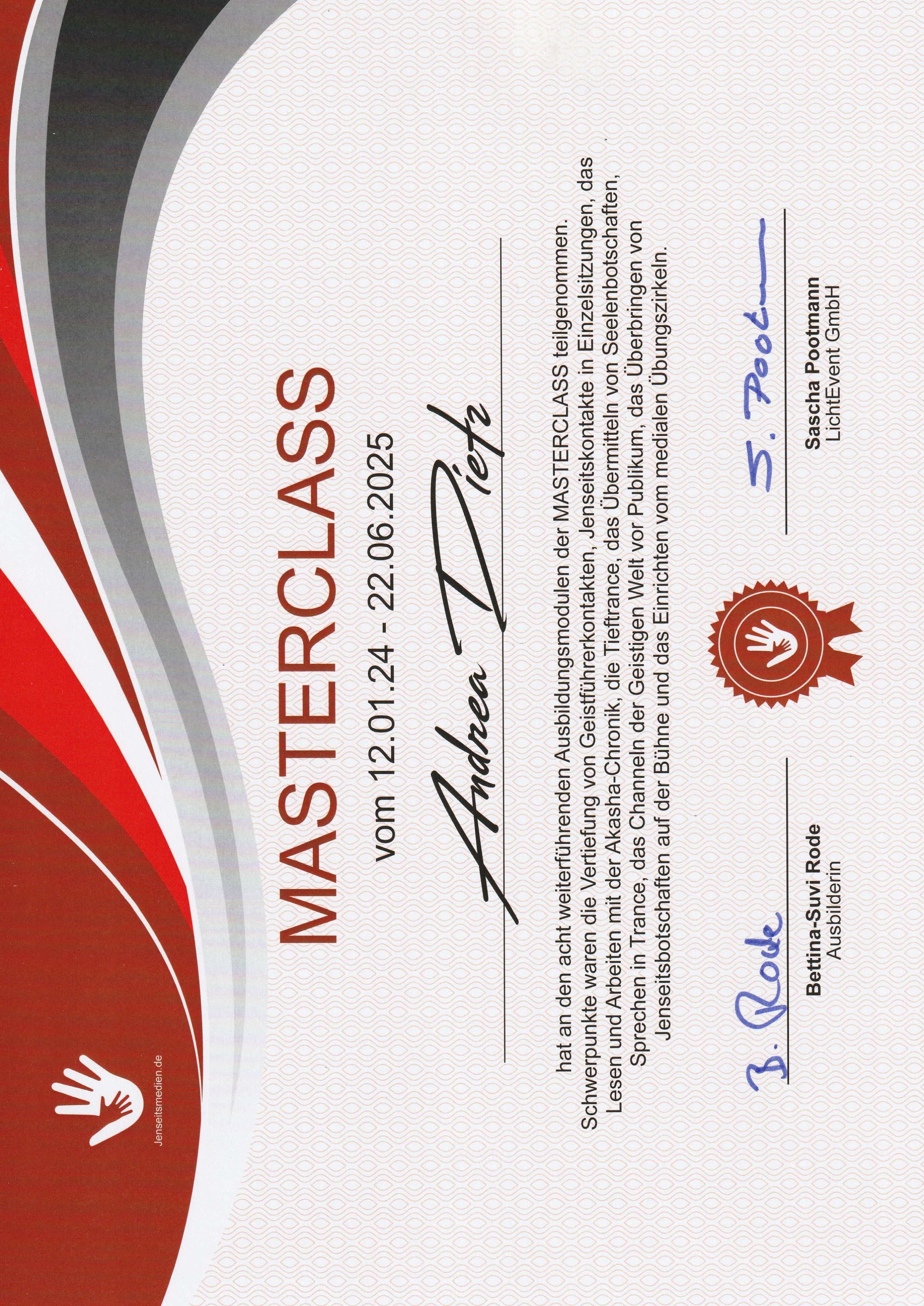 Masterclass Ausbildung