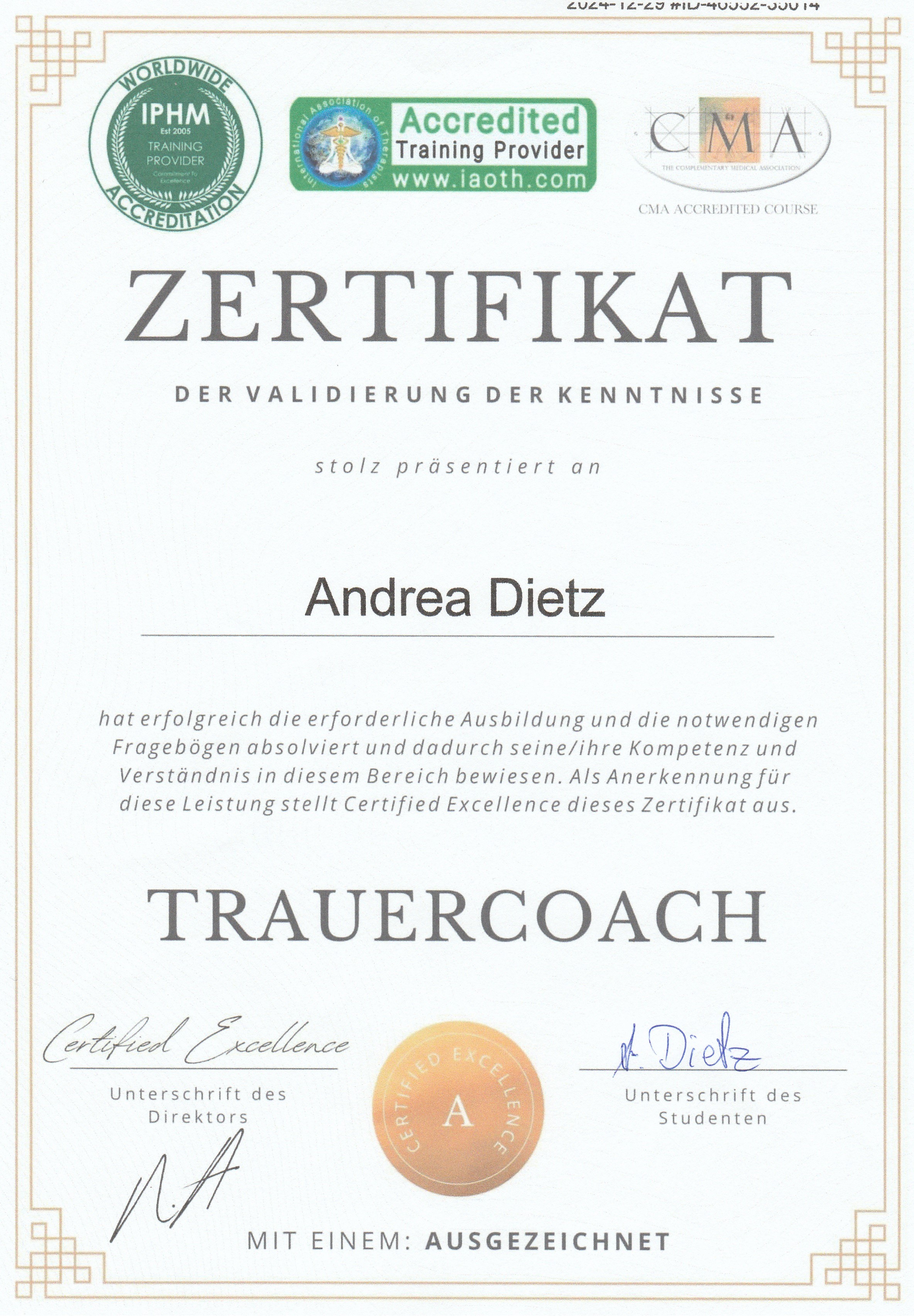 Trauerbegleitung Ausbildung