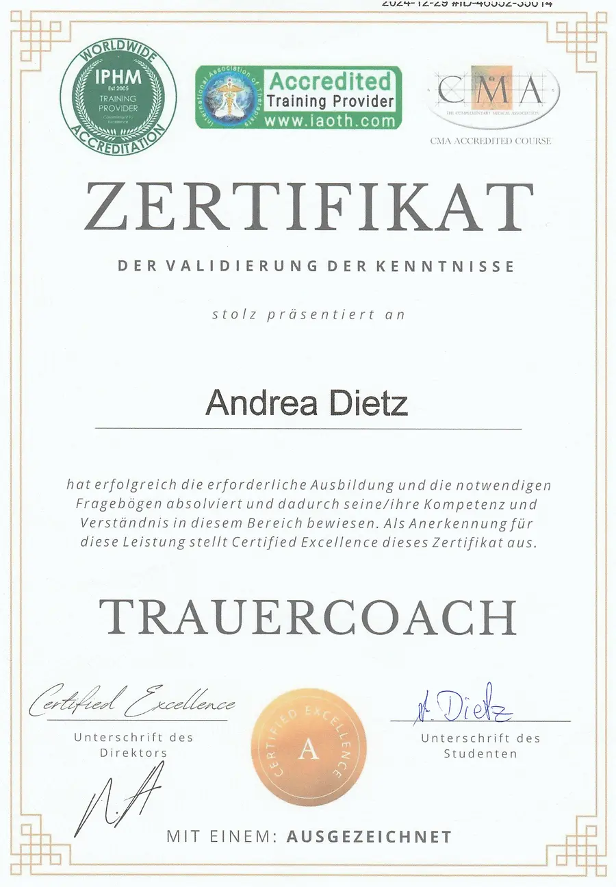 Trauerbegleitung Ausbildung